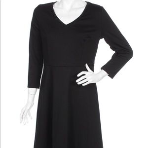 Black fit and flair dress